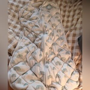 Dreamland Weighted Sleep Sack with Sage Rainbow Print